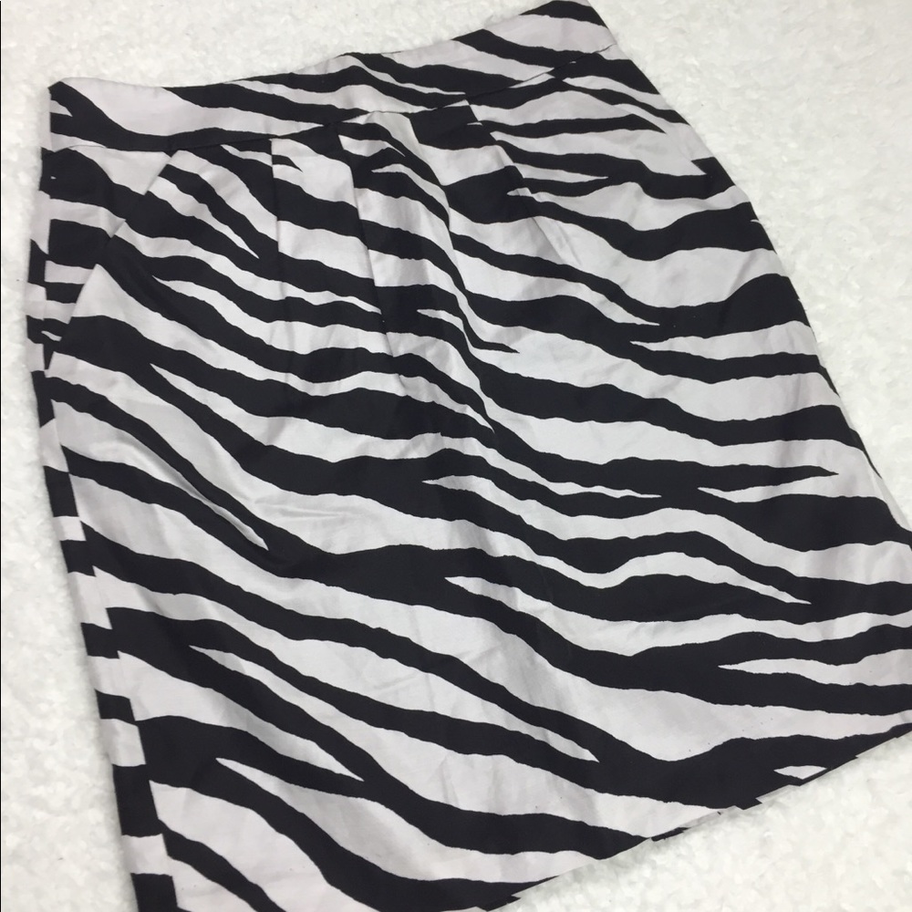 Banana Republic Miranda Zebra Print Skirt Size 6